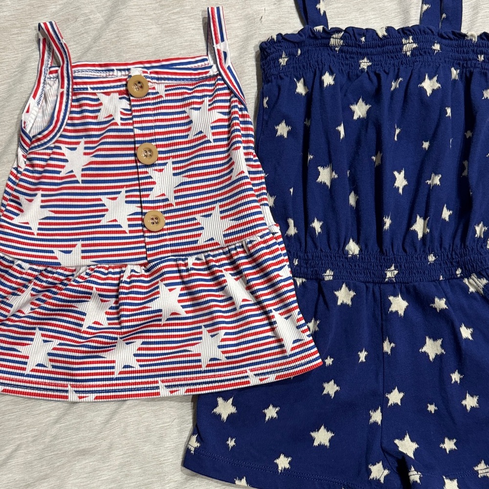GAP Kids One Pieces - Red, White, and Blue Star Patterns